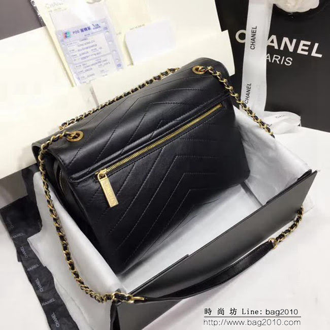 香奈兒CHANEL 57432 2018最新款式 原版皮羊皮單肩斜挎鏈條包 DSC1943